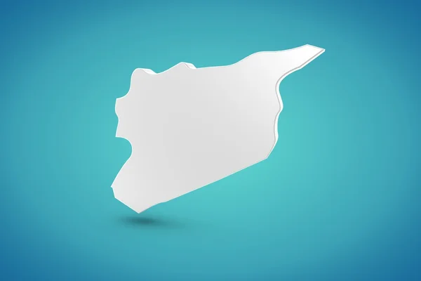Síria Mapa — Fotografia de Stock