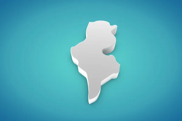 Mapa da Tunísia — Fotografia de Stock