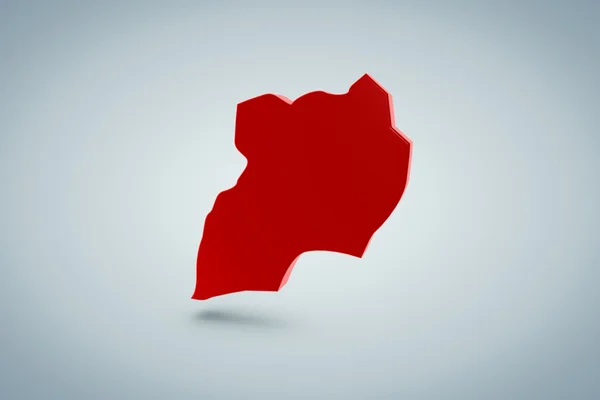 Mappa Uganda — Foto Stock