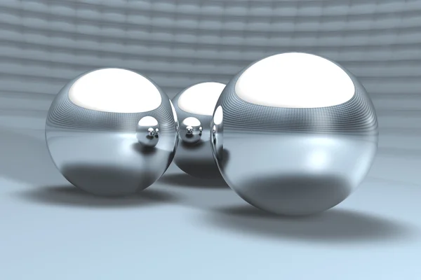 3D chrom piłki — Zdjęcie stockowe