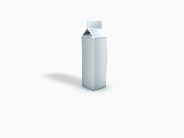 Leite vazio White3D & caixa de jouice — Fotografia de Stock