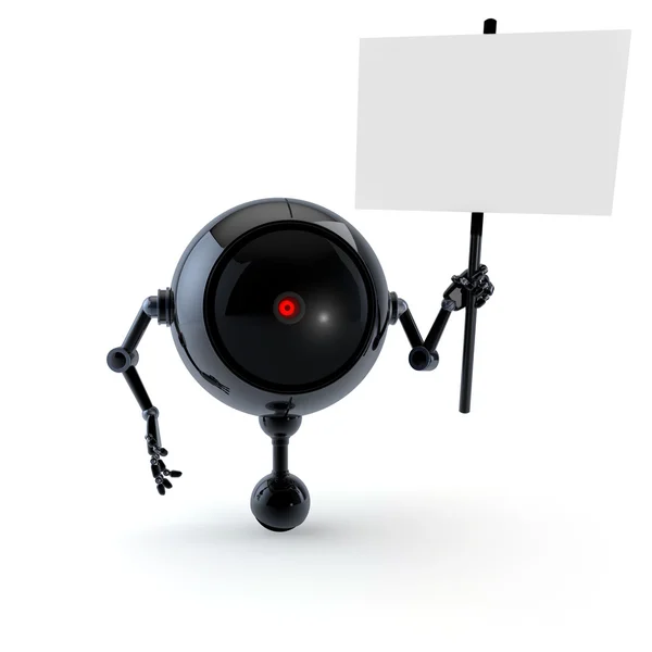 Robot con tablero — Foto de Stock