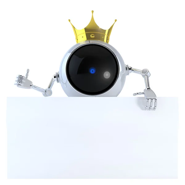 Robot met bord — Stockfoto