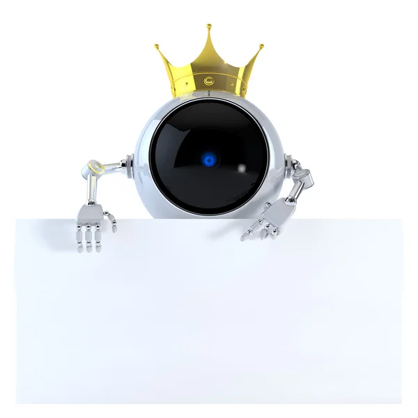 Robot met bord — Stockfoto