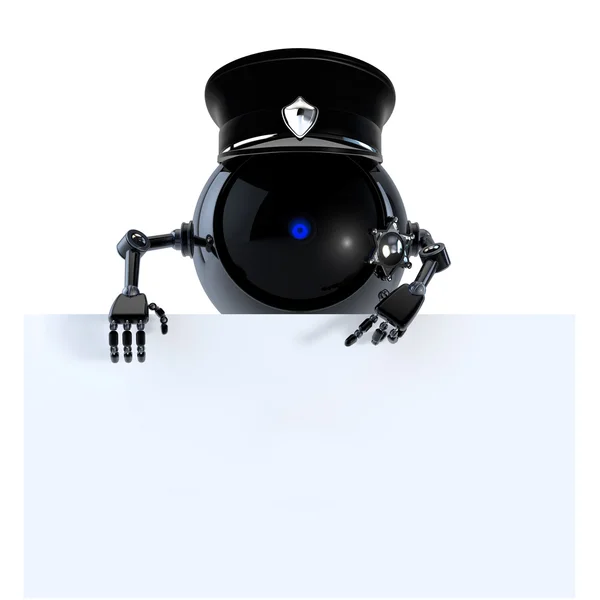 Robot con tablero — Foto de Stock