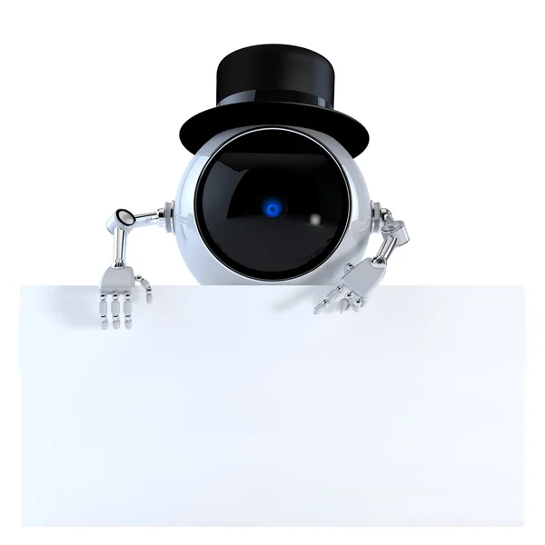 Robot med styrelsen — Stockfoto