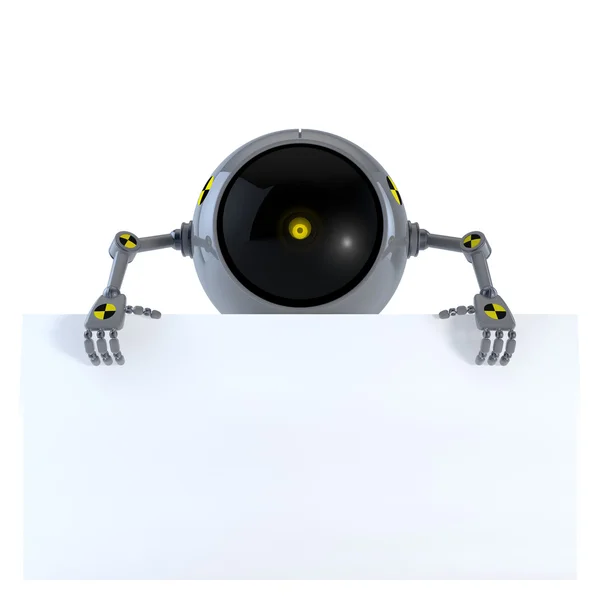Robot with Board — Stock Photo, Image