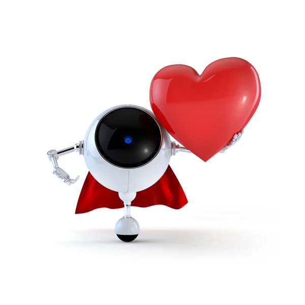 Queda de robô no amor — Fotografia de Stock