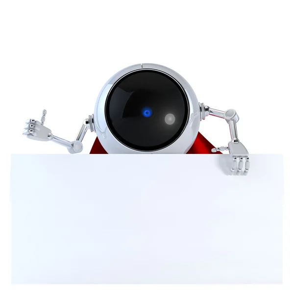 Robot with Board Royalty Free Stock Photos