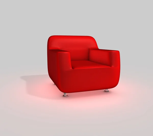Червоний диван — стокове фото