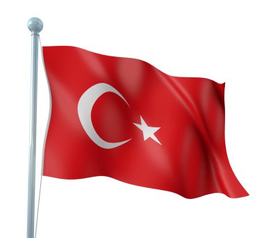 Türkiye'nin bayrak ayrıntı render