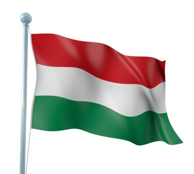 Macaristan bayrağı ayrıntı render