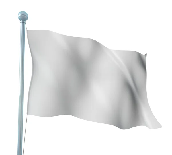 Plantilla Bandera Blanca Render detallada —  Fotos de Stock