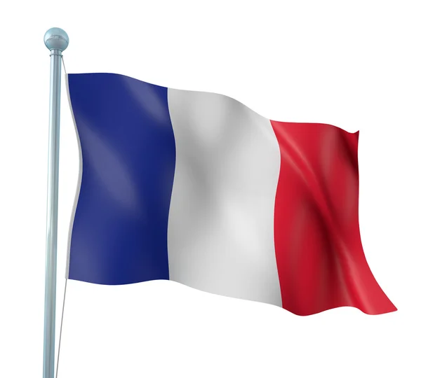 Прапор Франції детально візуалізації — стокове фото
