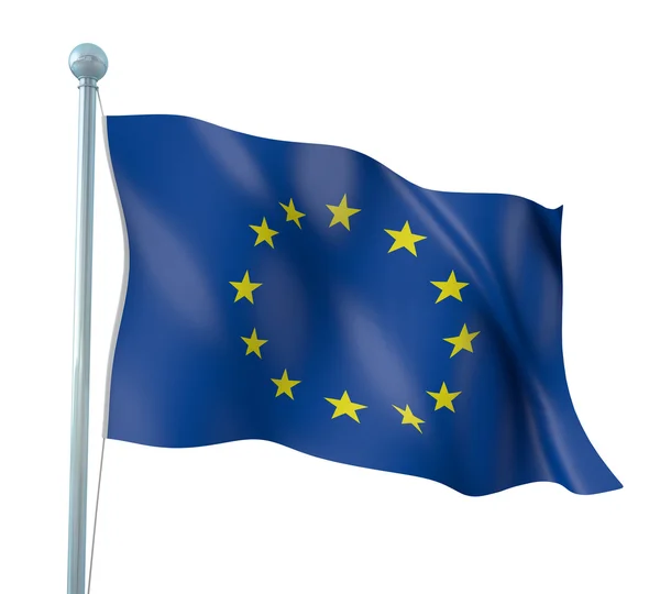 European Union Flag Detailed Render — Stock Photo, Image