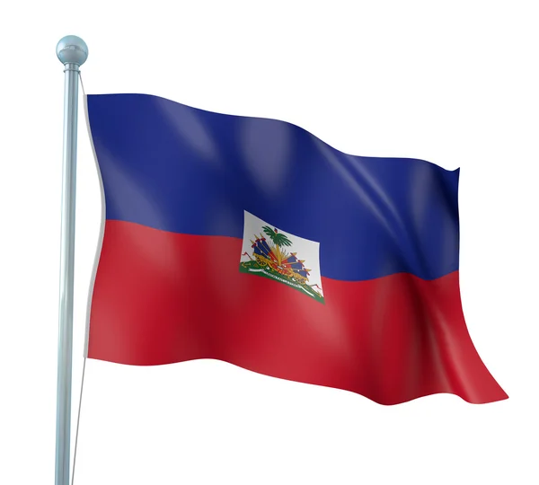 Haiti flag detail rendern — Stockfoto