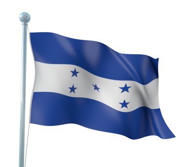 Honduras bayrağı ayrıntı render