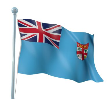 Fiji bayrak ayrıntı render