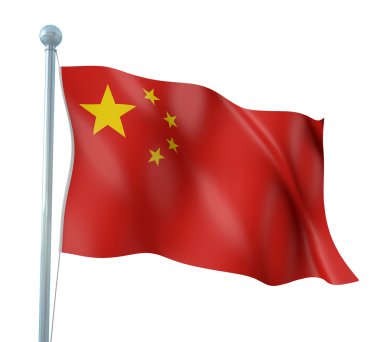 Çin bayrağı ayrıntı render