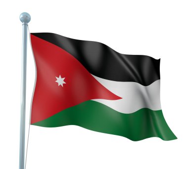 Ürdün bayrağı ayrıntı render