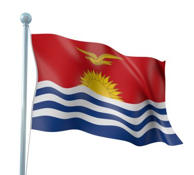 Kiribati bayrak ayrıntı render