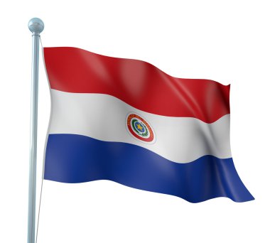 Paraguay bayrak ayrıntı render