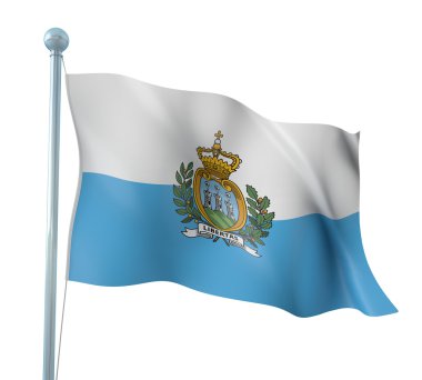 San marino bayrağı ayrıntı render