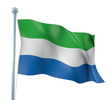 Sierra leone bayrak ayrıntı render