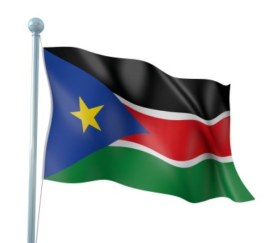 Güney sudan bayrağı ayrıntı render