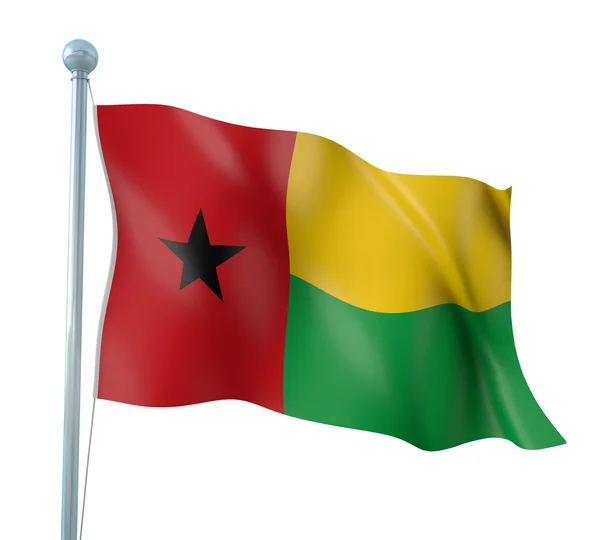 Detail vlajky Guineje bissau vykreslení — Stock fotografie