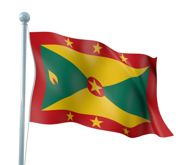 Grenada vlag detail renderen — Stockfoto