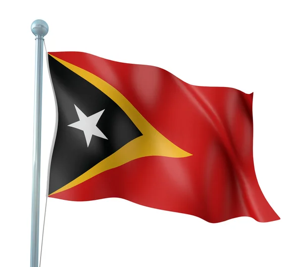 Timor leste vlag detail renderen — Stockfoto