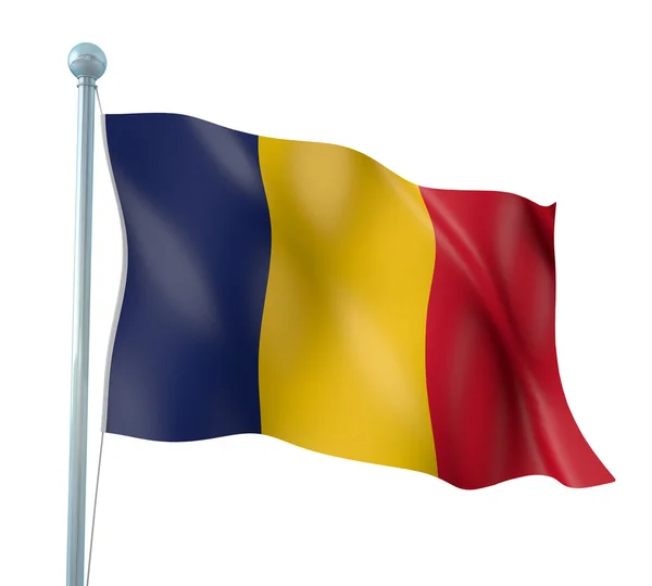 Chad Flag Detail Render — Stock Photo, Image