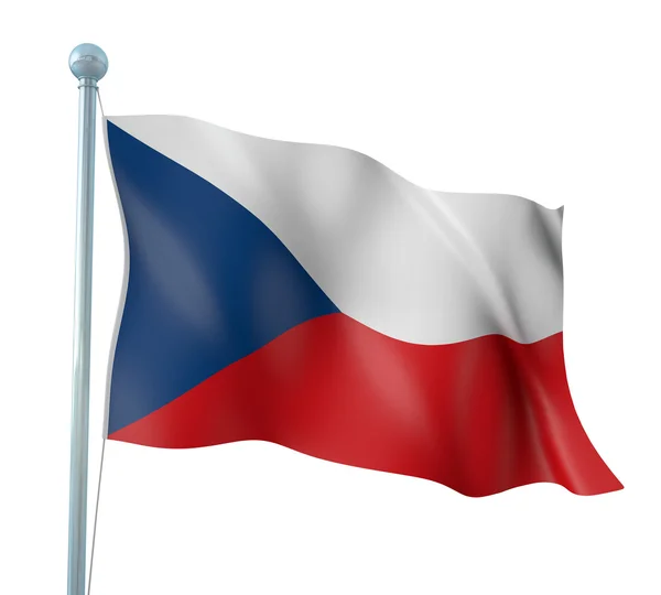 Czech Republic Flag Detail Render — Stock Photo, Image