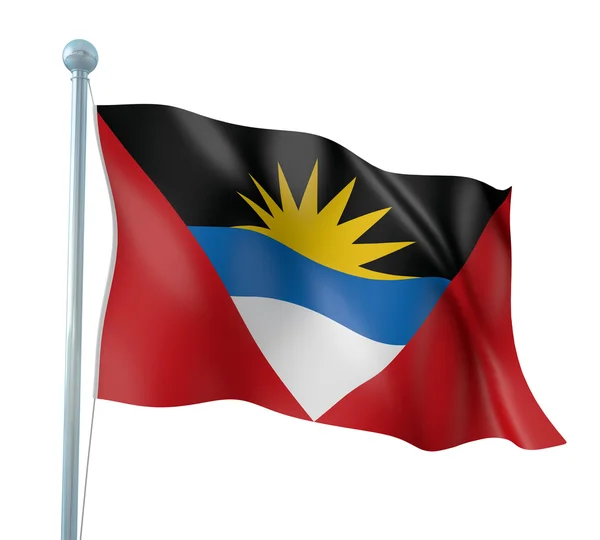 Antigua Flag Detail Render — Stock Photo, Image