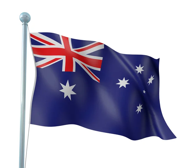 Vykreslení detailu vlajka Austrálie — Stock fotografie