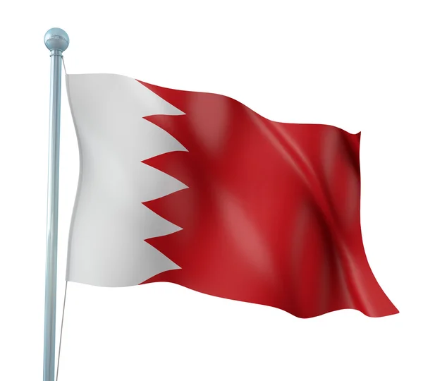 Bahrains flagga detalj återge — Stockfoto