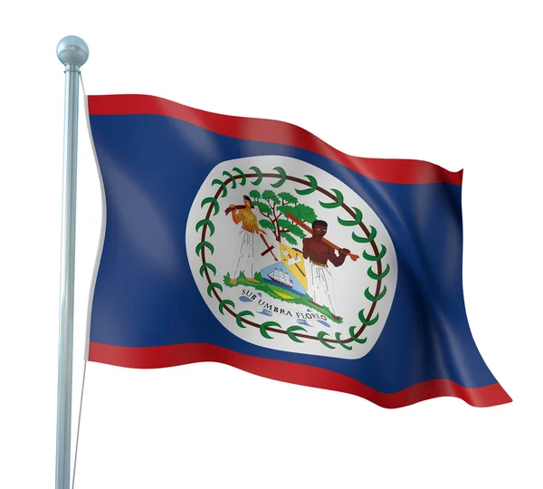 Belize Flag Detail Render — Stock Photo, Image