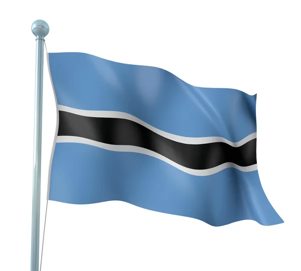 Dettaglio bandiera Botswana Render — Foto Stock