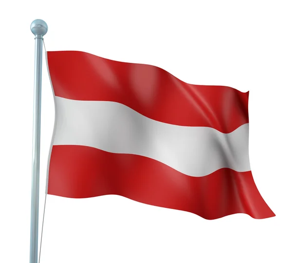 奥地利国旗细节呈现 — 图库照片