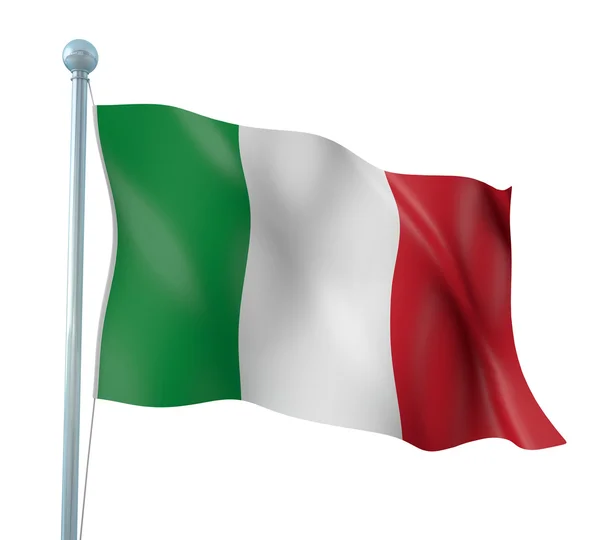 Italy Flag Detail Render — Stock Photo, Image