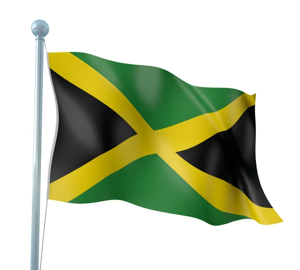 Renderowanie detal flaga Jamajki — Zdjęcie stockowe