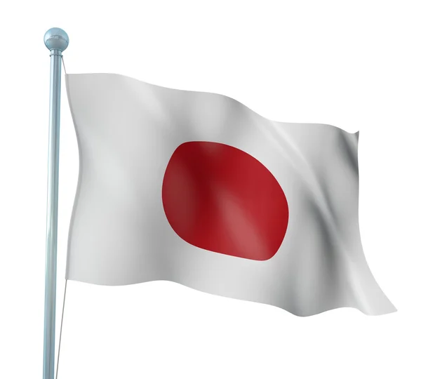 Bandera de Japón Detallado Render — Foto de Stock