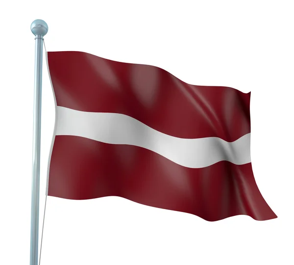 ラトビアの旗の詳細表示します。 — ストック写真