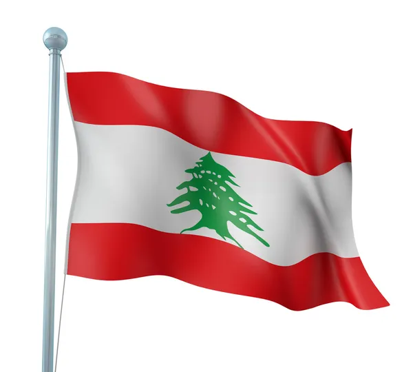 Lebanon Flag Detail Render — Stock Photo, Image