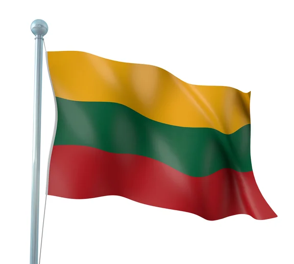 Lithuania Flag Detail Render — Stock Photo, Image