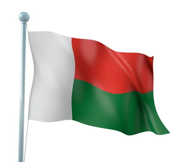 Madagaskar vlajky detail vykreslení — Stock fotografie