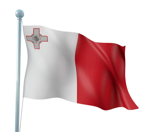 马耳他国旗细节呈现 — 图库照片