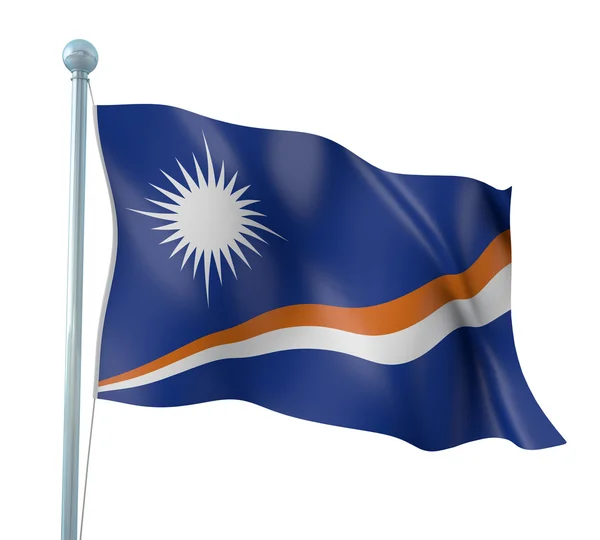 Bandera de las Islas Marshall Detalle Render —  Fotos de Stock