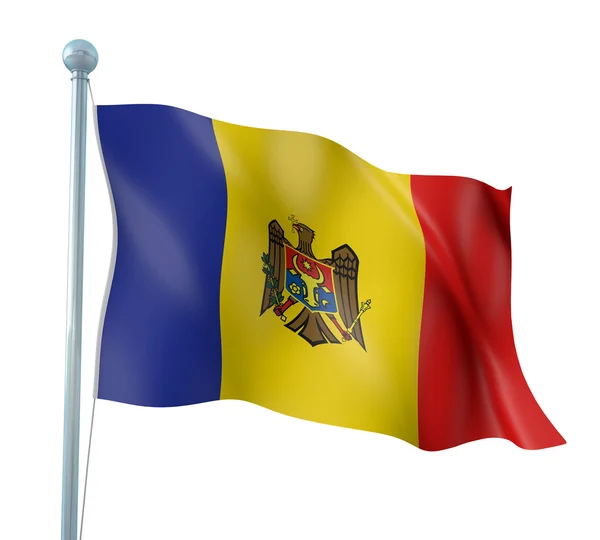 Moldova Flag Detail Render — Stock Photo, Image